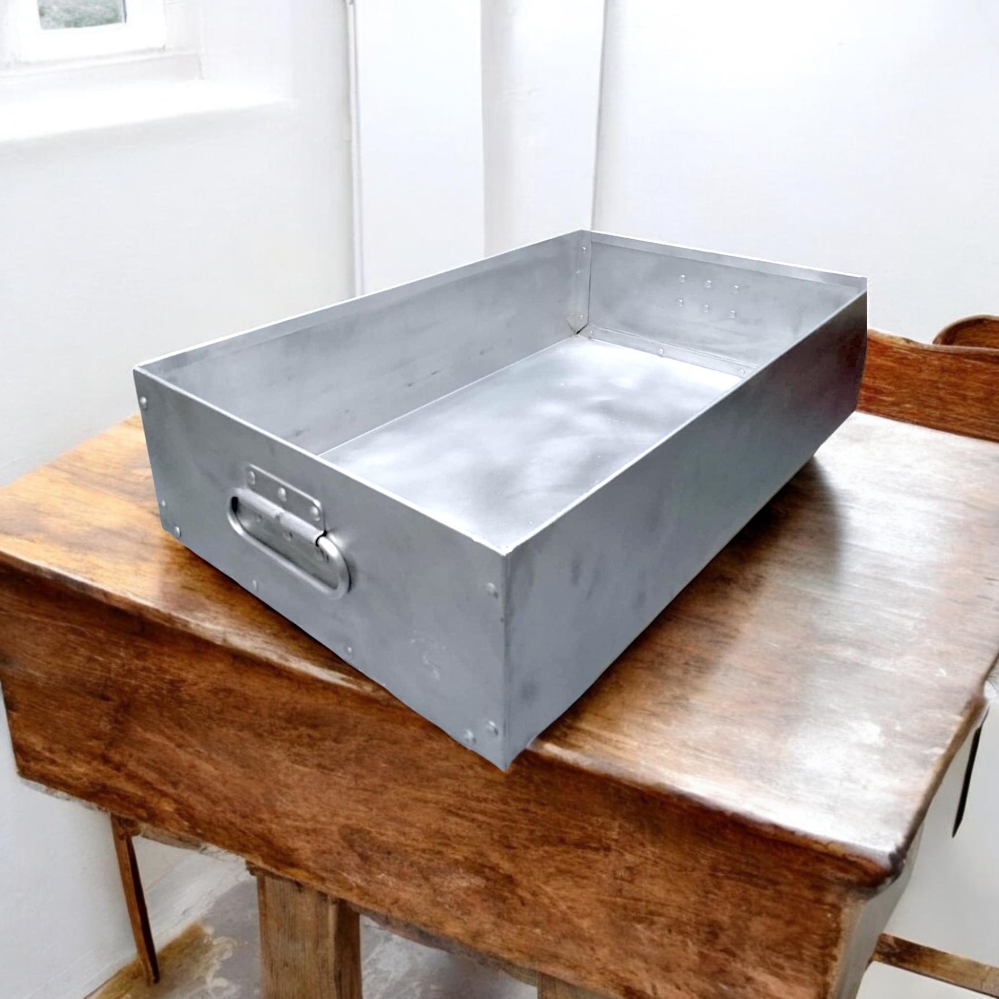 Aircraft Vintage Galley Box Smith & Austin Metal Storage Crate Industrial Chest