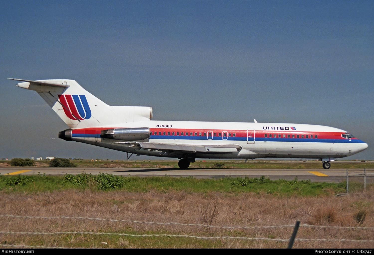 Boeing 727 United N7006U Vintage Poster Art Print Lambert Product USA