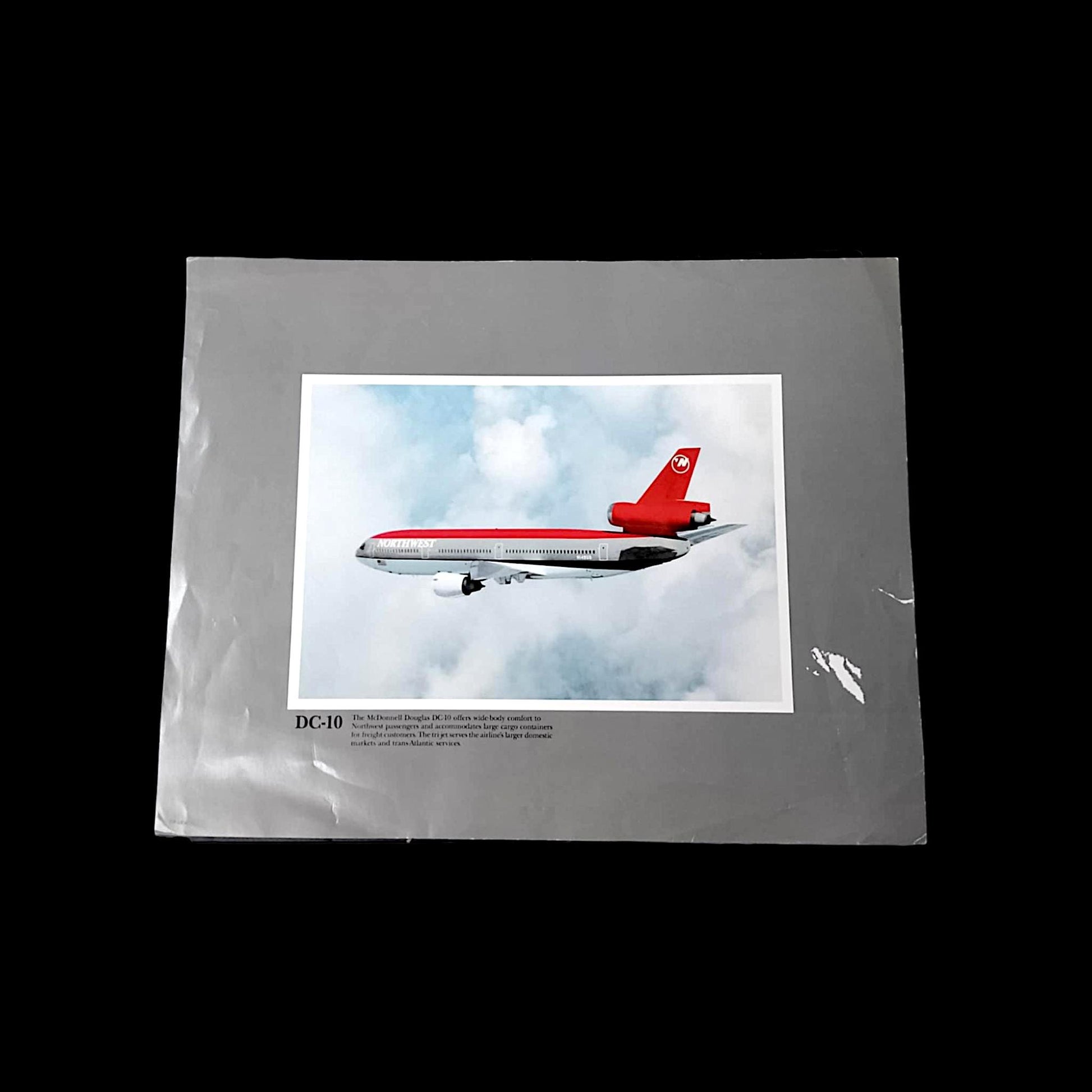 McDonnell Douglas DC-10 N149US Northwest Airlines Original Framed Vintage Poster