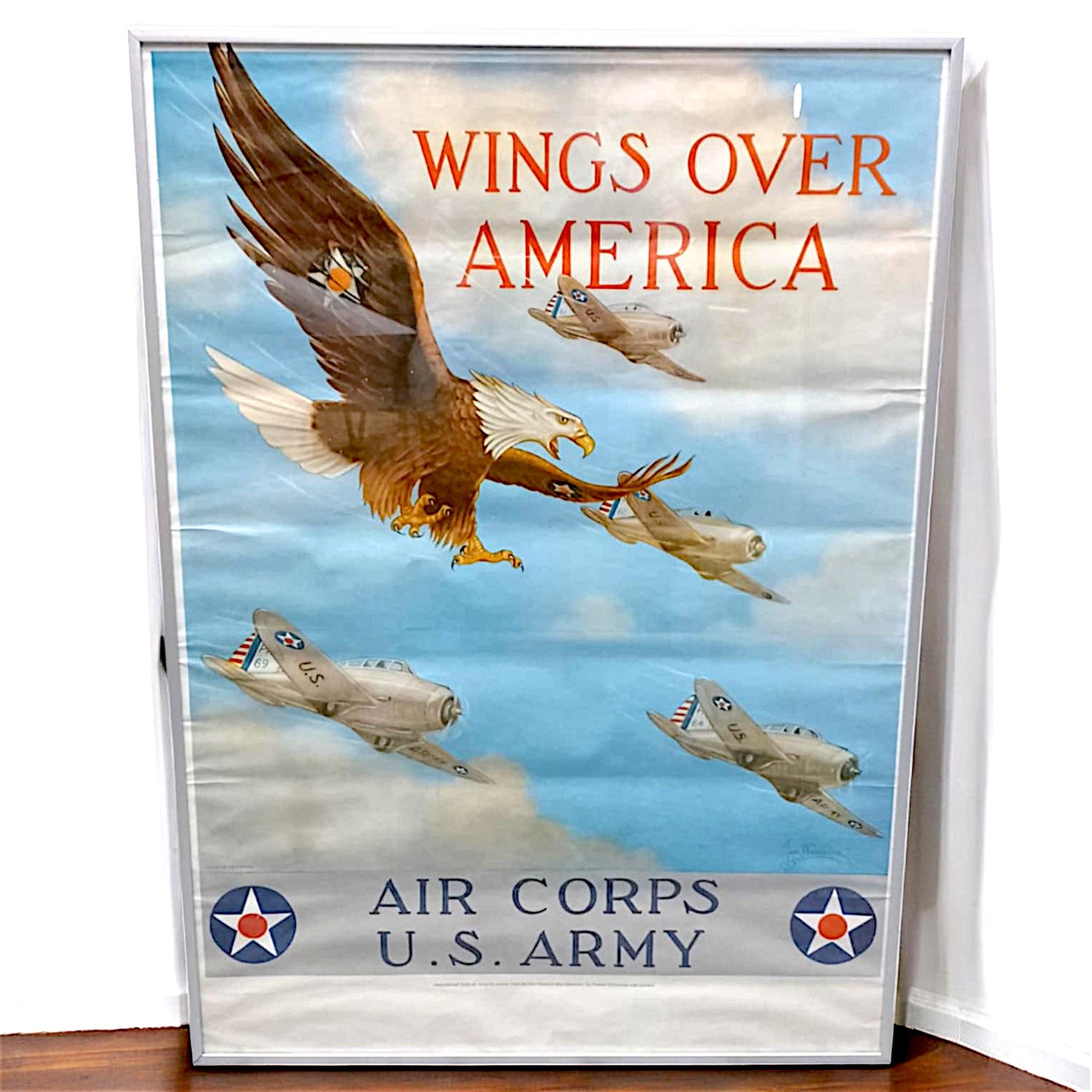 Poster Wings Over America | Air Corps U.S. Army | Imperial War Museum Official Reproduction by Robert Stockwell Ltd