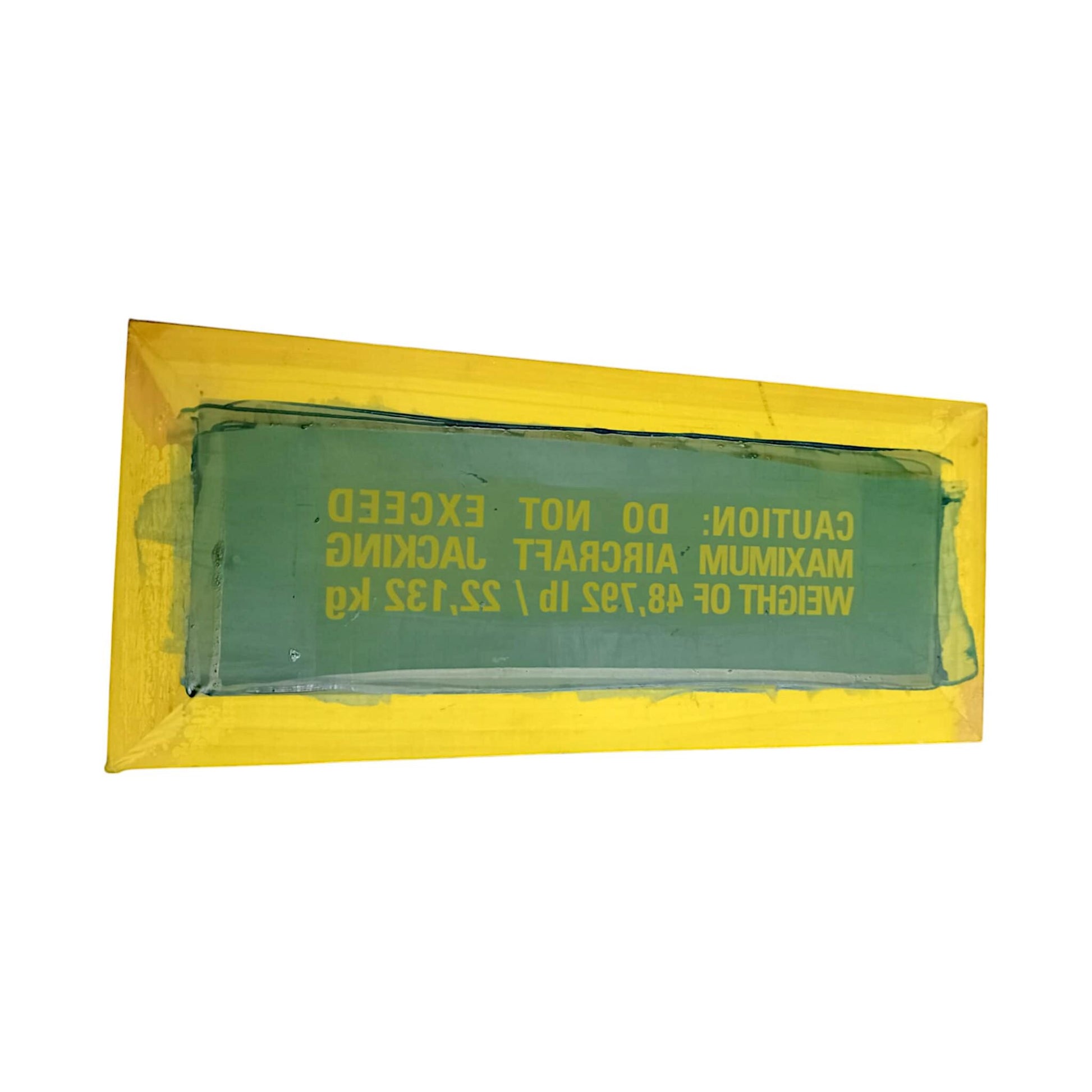 Authentic Aircraft Stencil Screen Maximum Jacking Weight Embraer ERJ 145 Aviation Decor Sign