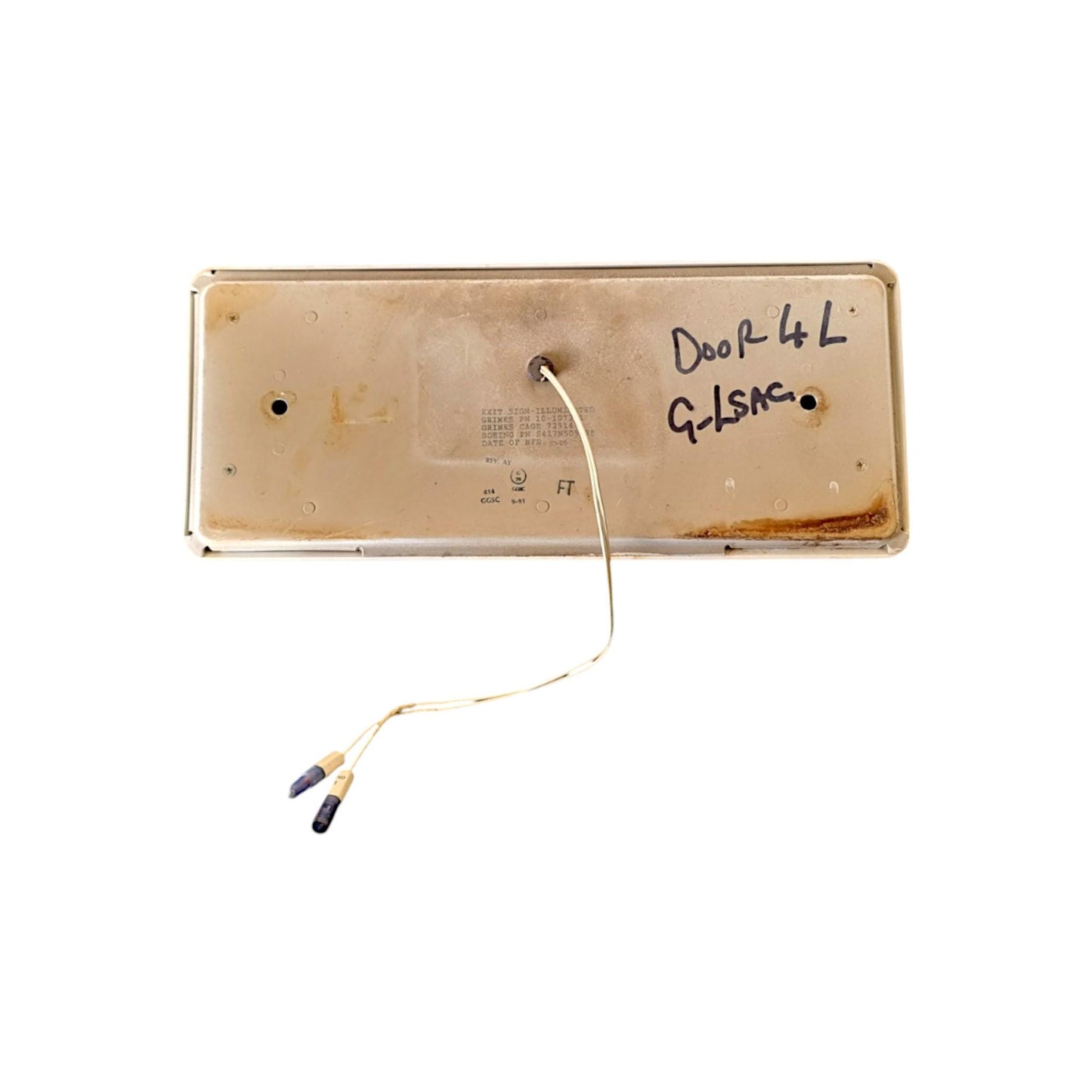 Boeing 757 Authentic EXIT Sign - Air Transat | Ryan International | Jet2 (G-LSAC) Aviation Aircraft Lamp Sign Vintage Decor