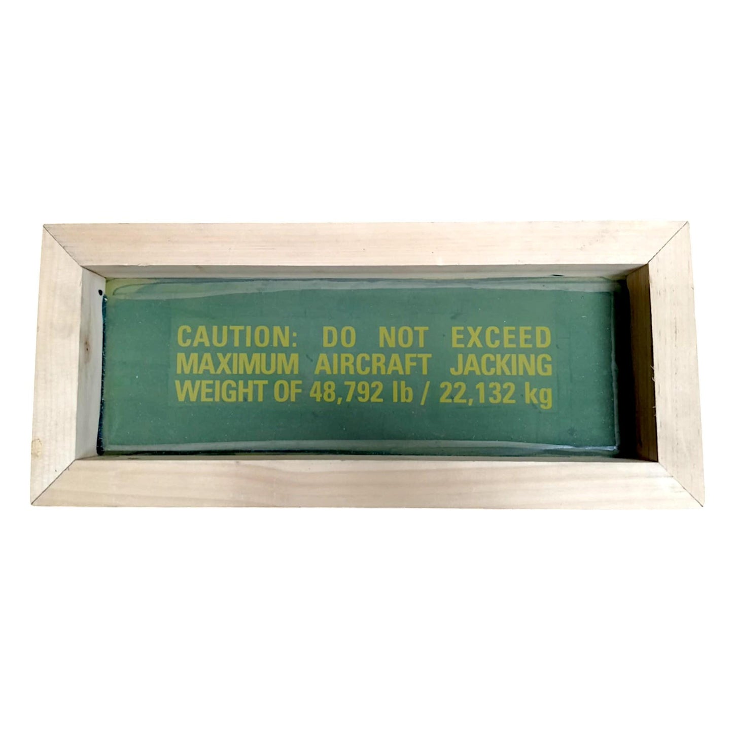 Authentic Aircraft Stencil Screen Maximum Jacking Weight Embraer ERJ 145 Aviation Decor Sign