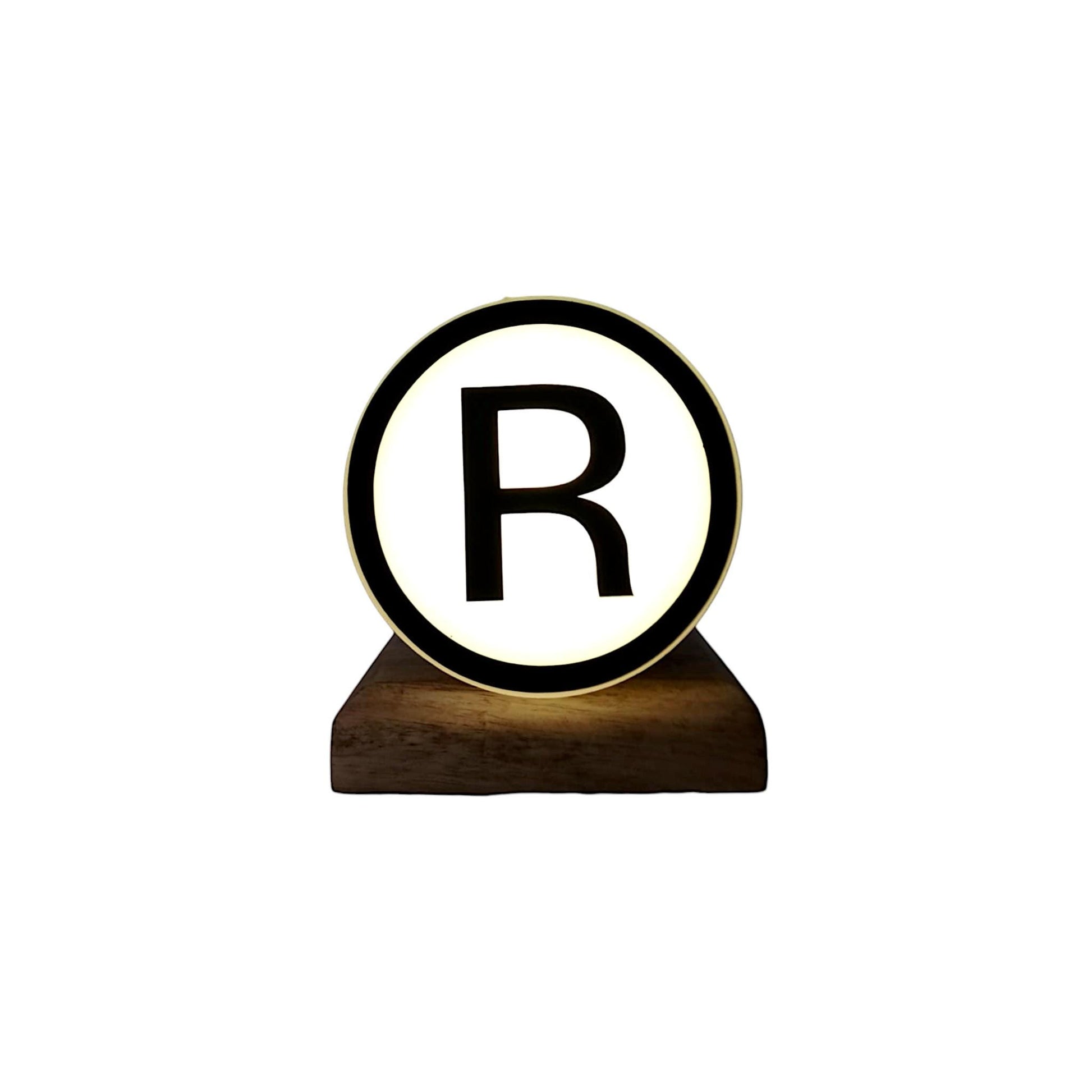 Vintage Illuminated R Sign Burger King Advertising