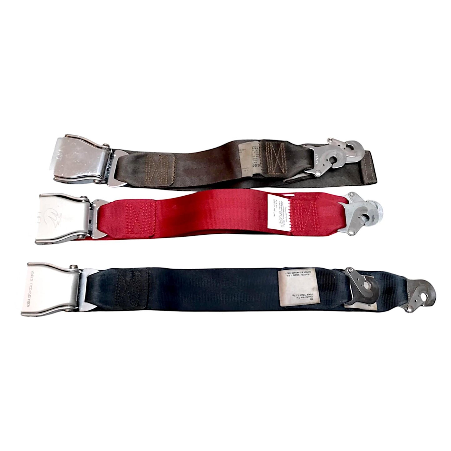 Set of 3 Authentic Aircraft Seat Belts – Air France Virgin Atlantic Eurowings - Boeing Airbus