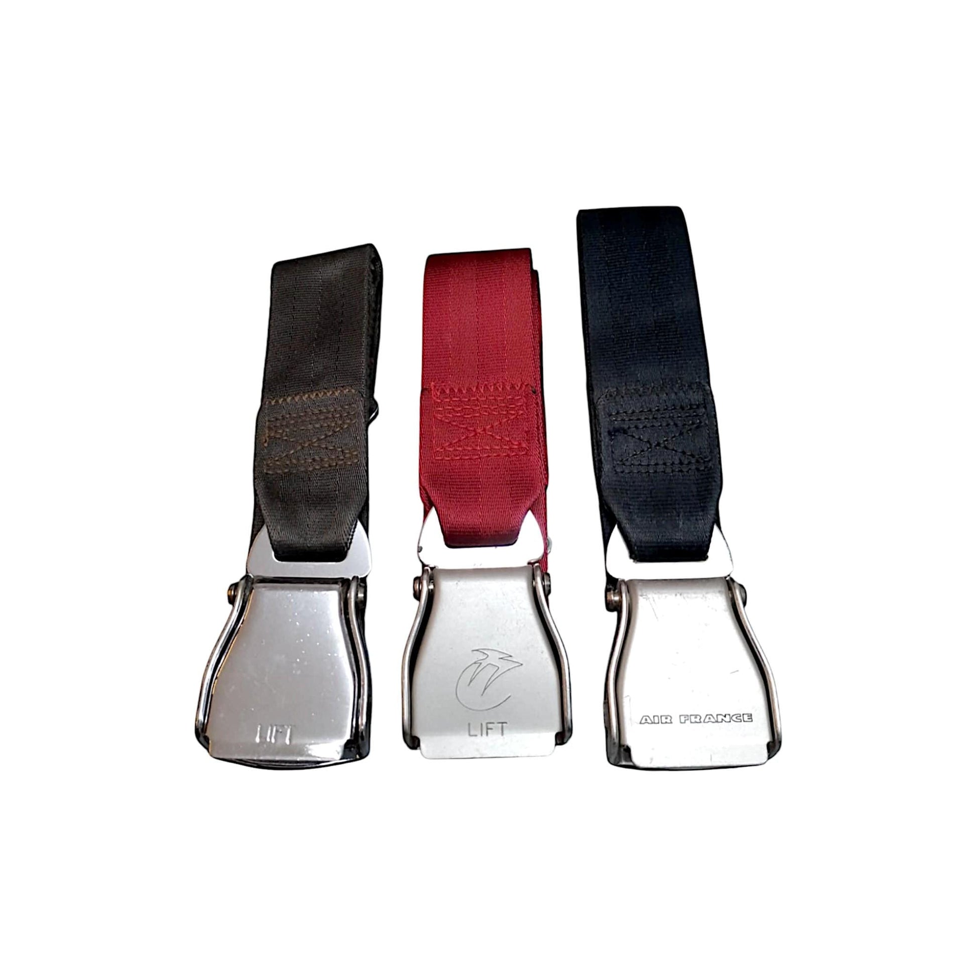 Set of 3 Authentic Aircraft Seat Belts – Air France Virgin Atlantic Eurowings - Boeing Airbus