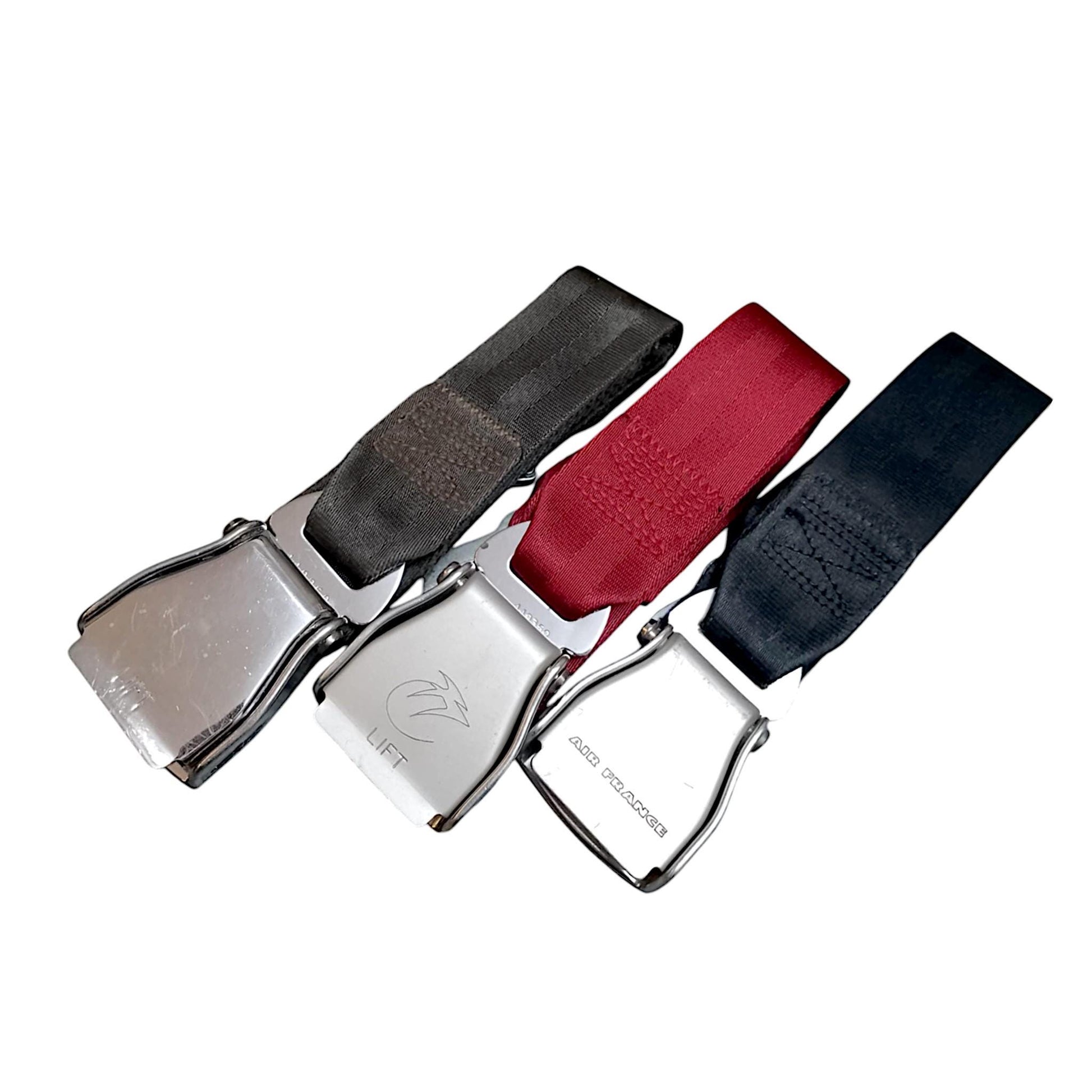 Set of 3 Authentic Aircraft Seat Belts – Air France Virgin Atlantic Eurowings - Boeing Airbus