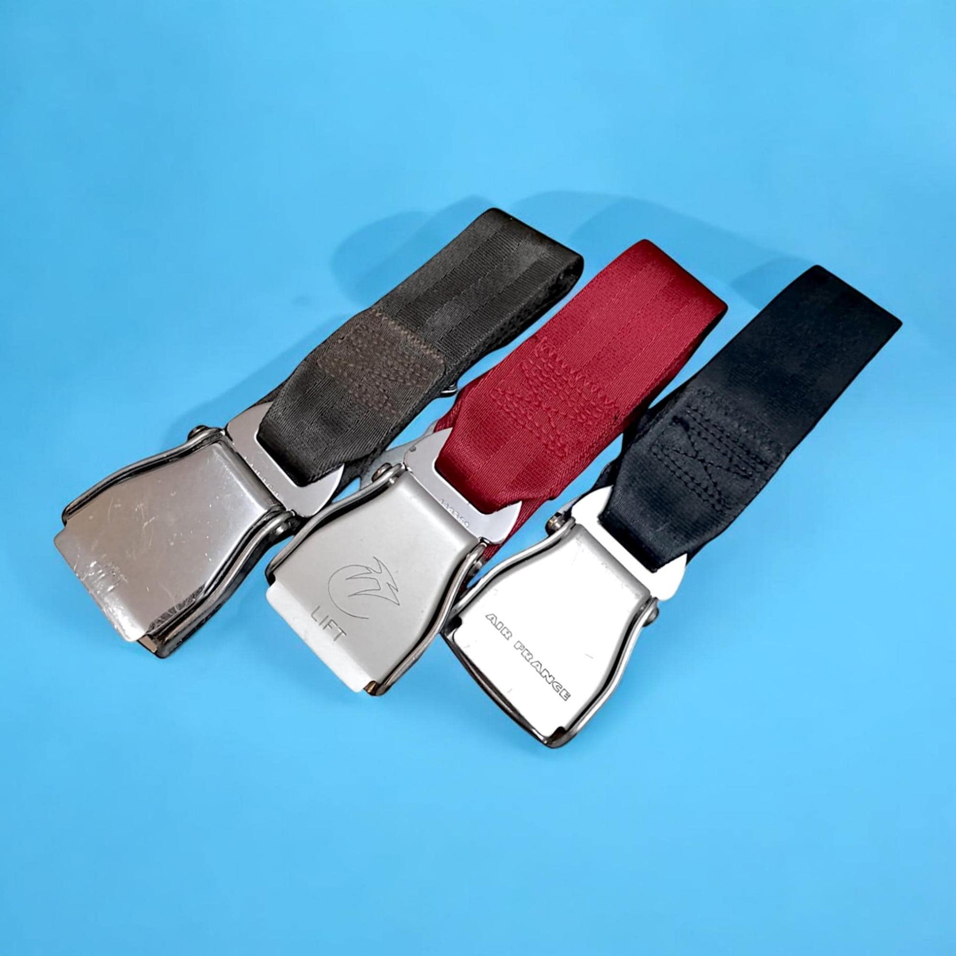 Set of 3 Authentic Aircraft Seat Belts – Air France Virgin Atlantic Eurowings - Boeing Airbus