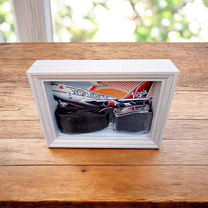 Virgin Atlantic Boeing 747 Seatbelt Framed Display Authentic Aviation Collectible