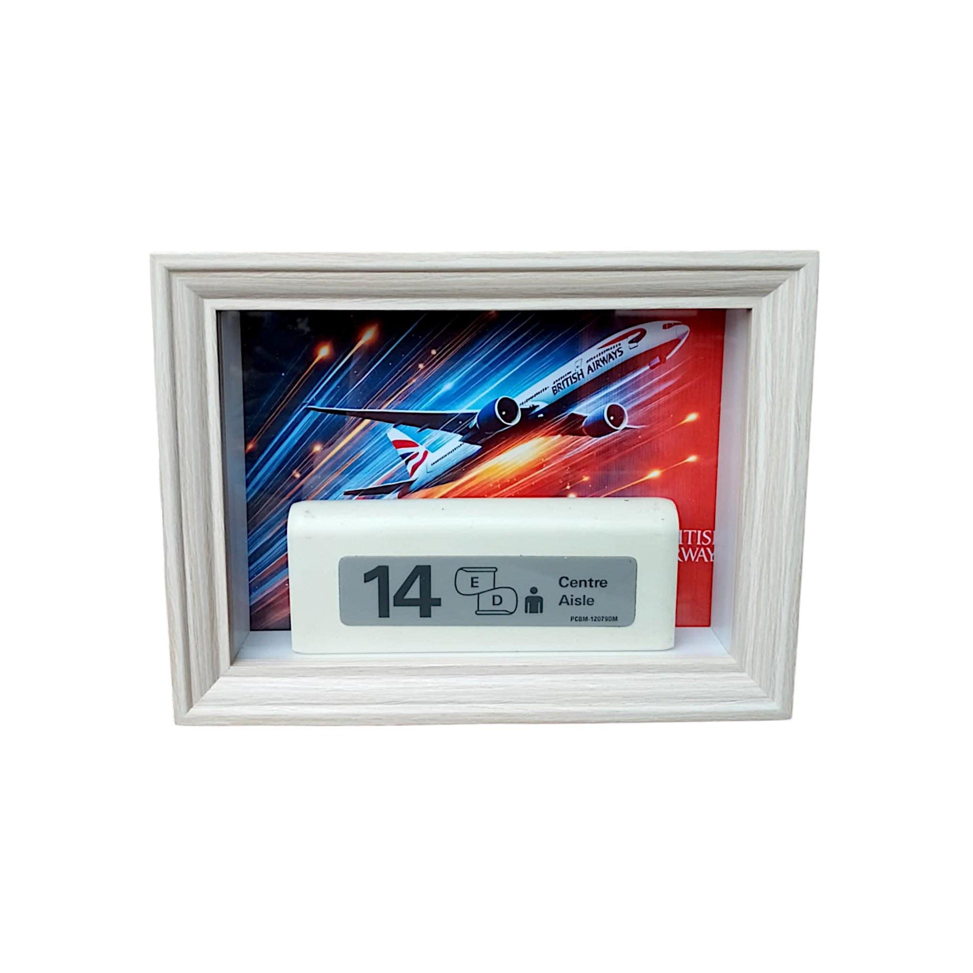 Boeing 777 G-ZZZA Club Class Seat Marker British Airways Framed Aviation Collectible