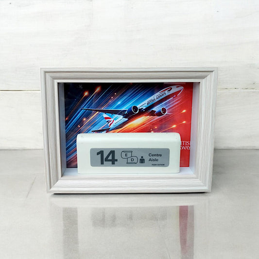 Boeing 777 G-ZZZA Club Class Seat Marker British Airways Framed Aviation Collectible