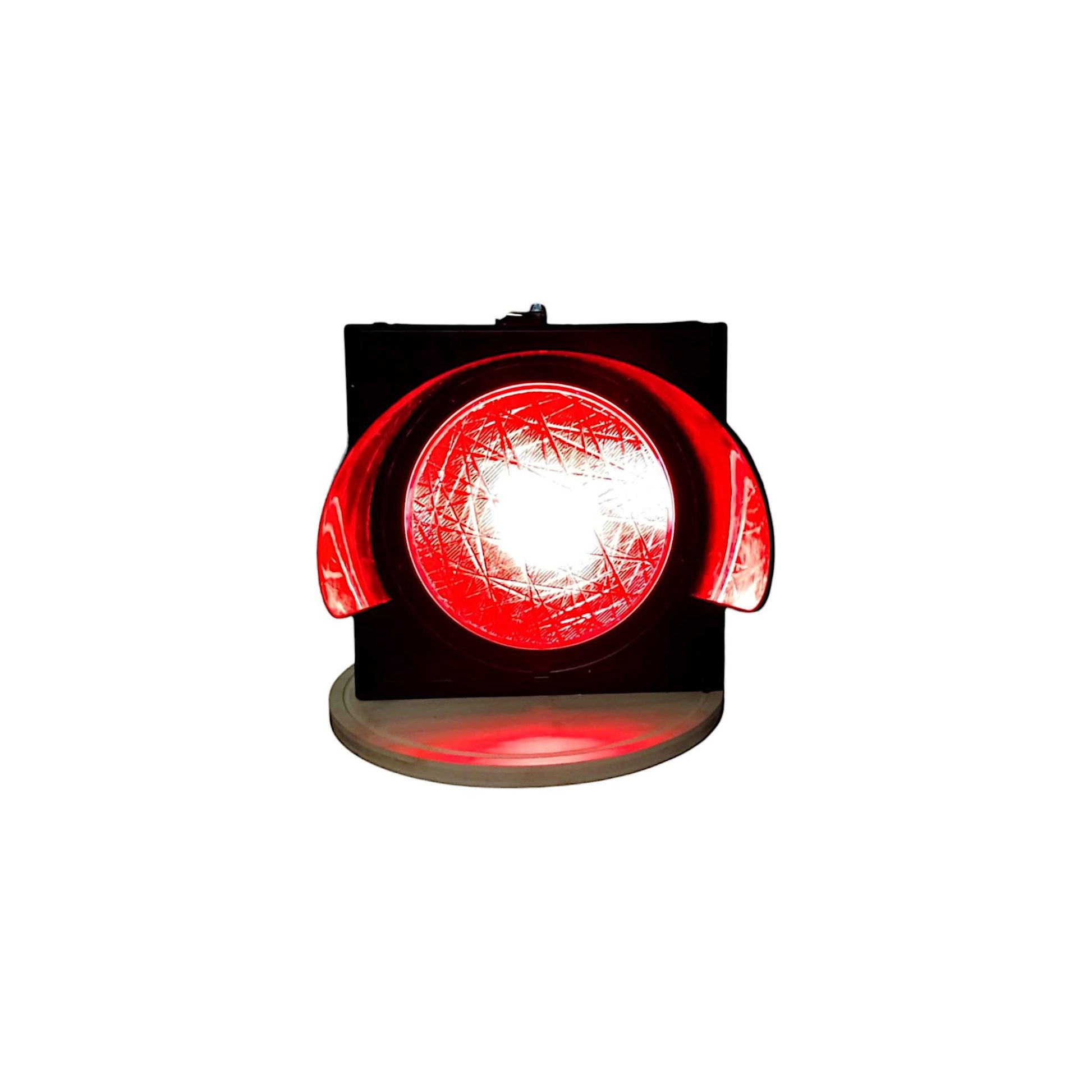 Vintage Traffic Signal Lamp – Red Light – Upcycled Desk or Decorative Lamp