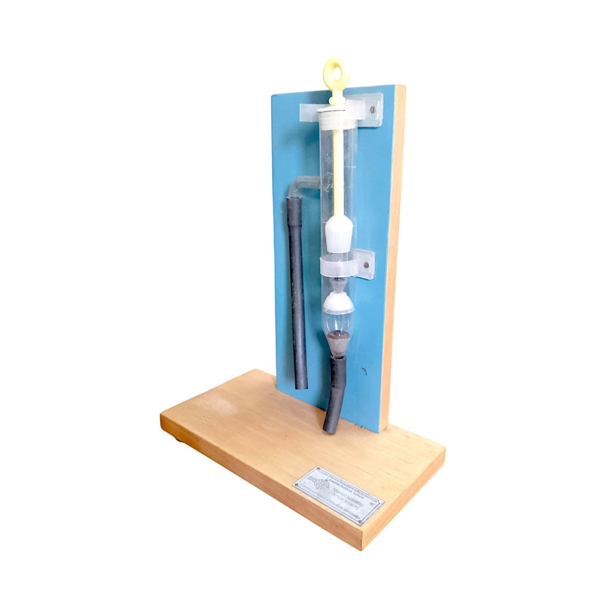 Vintage BIOFIZ Glass Suction Pump Model Polish Scientific Educational Display