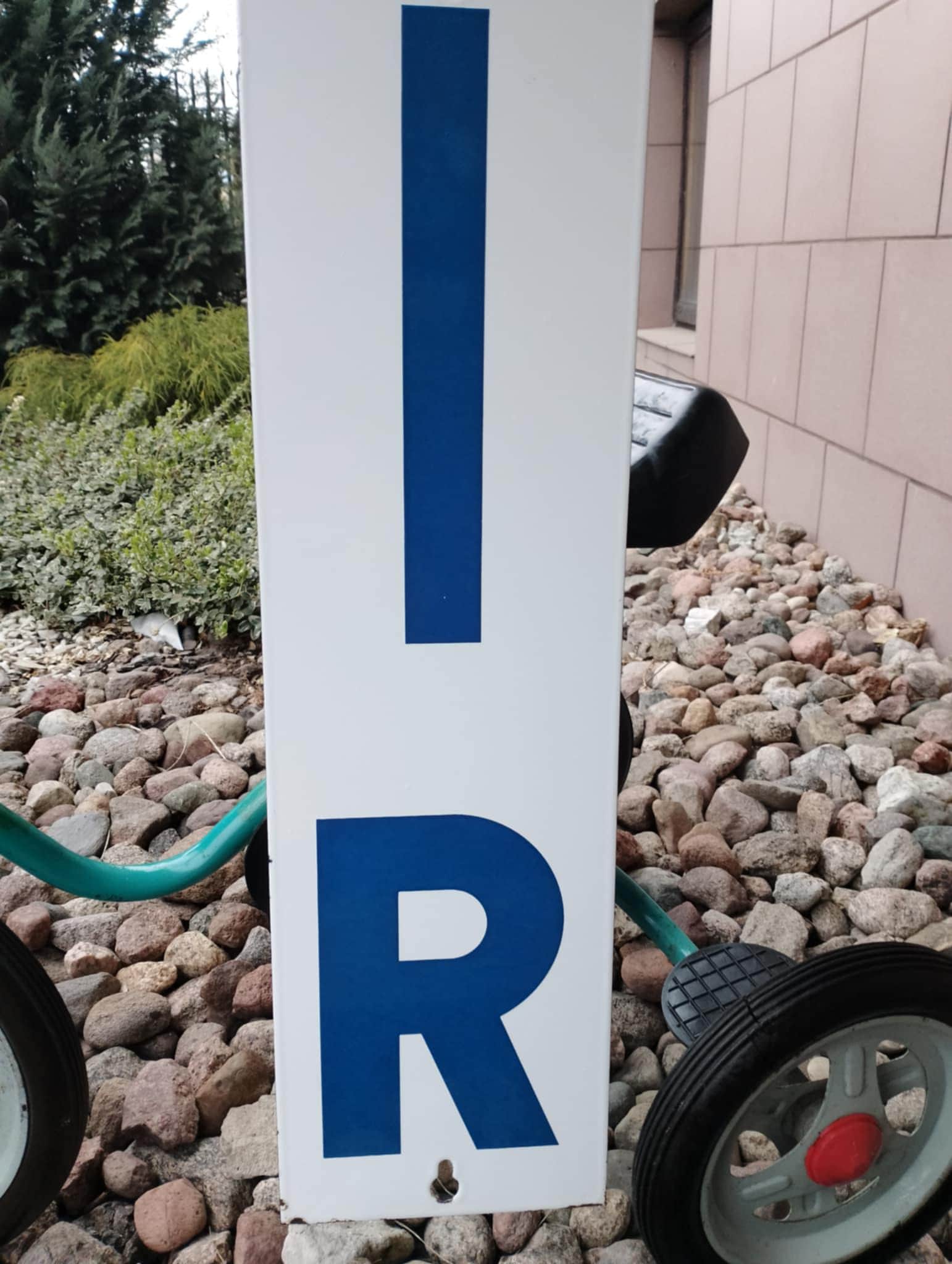 Vintage Porcelain Sign IR OR Double Sided Industrial Railroad Gas Station Enamel USA Mid Century Factory Wall Decor Americana