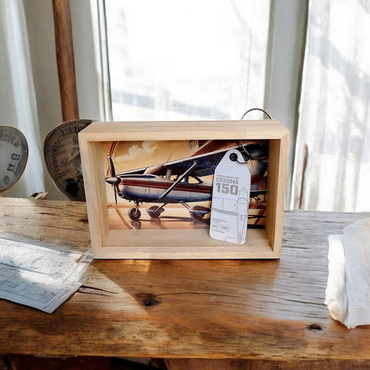 Framed Original Cessna 150 Fuselage Skin Aviation Display Art Collectible