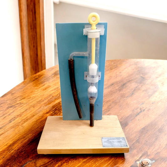 Vintage BIOFIZ Glass Suction Pump Model Polish Scientific Educational Display