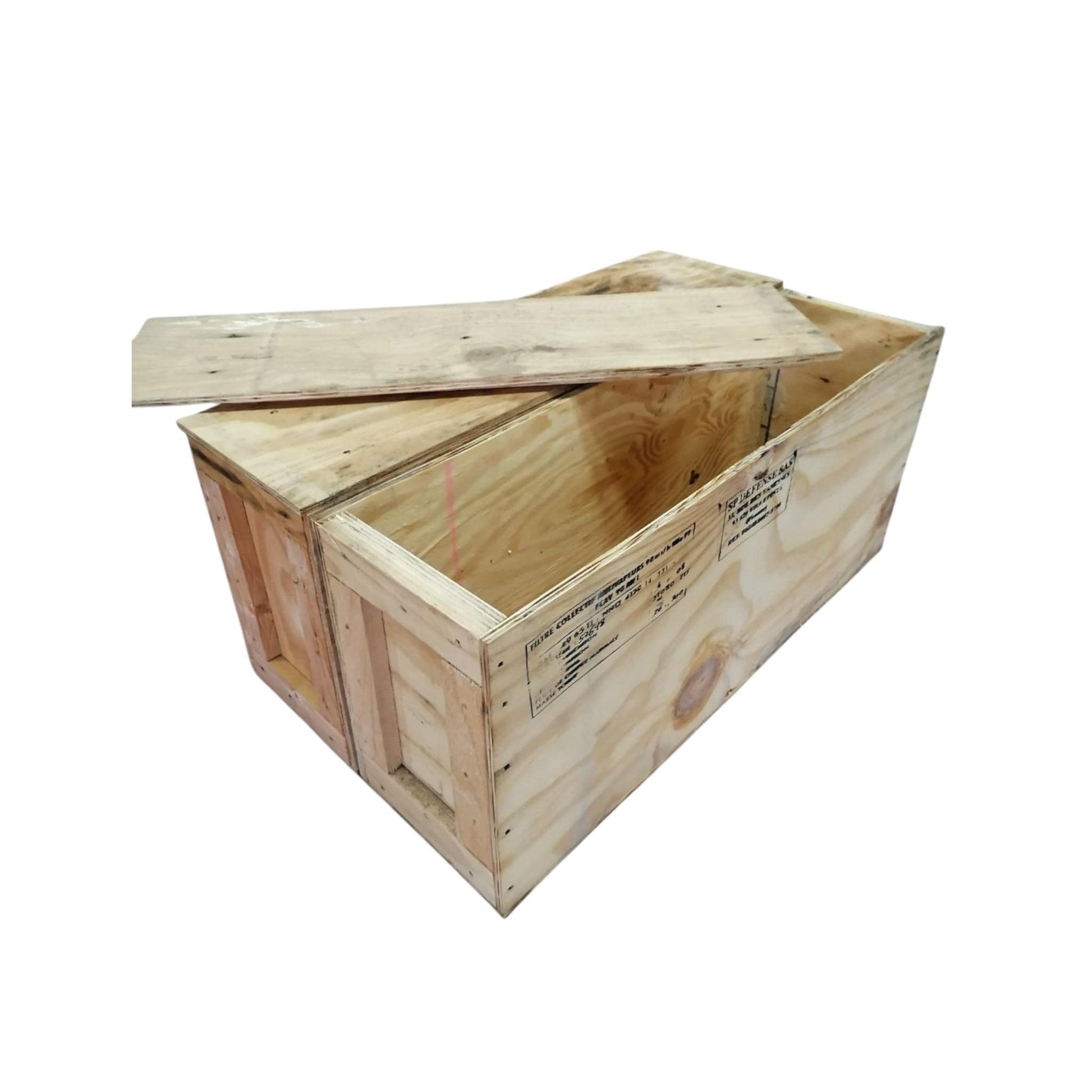 Vintage French Military Wooden Crate NATO Army Storage Chest Industrial Box Table
