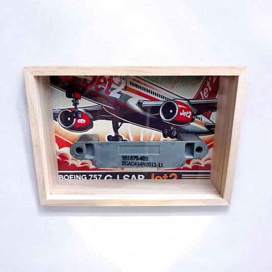 Boeing 757 Jet2 G-LSAB Framed Aircraft Part Aviation Collectible