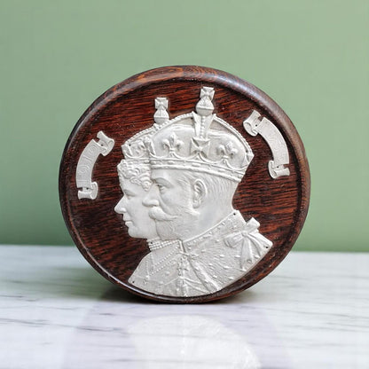 Antique King George V Commemorative Plaque 1935 British Royal Memorabilia Coronation Era Wall Decor