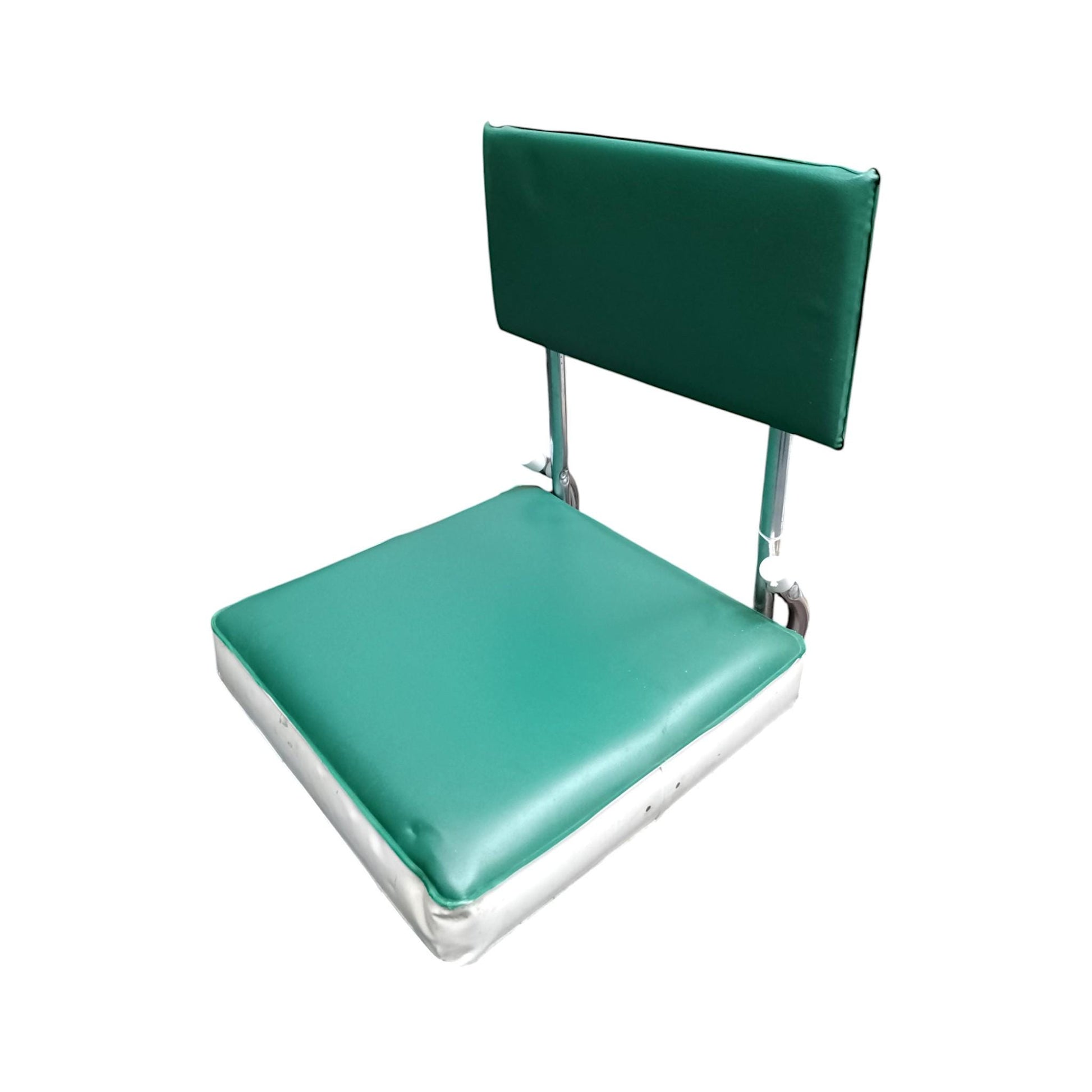 Vintage Stadium Folding Chair USA – Green Vinyl Seat – Mid-Century American Sports Seating