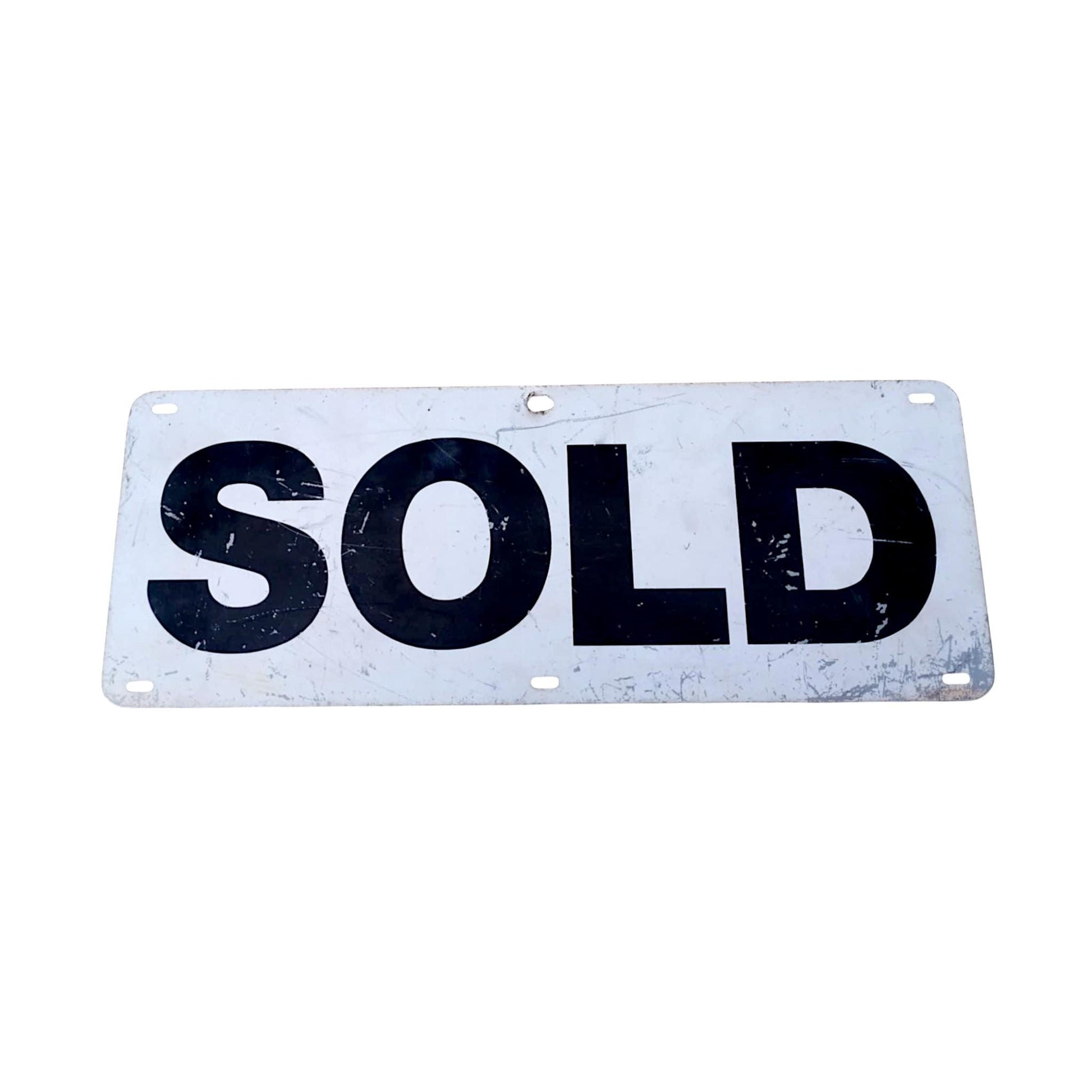 Vintage SOLD Metal Sign 1980s/90s Industrial Auto Dealership Advertising Americana Decor