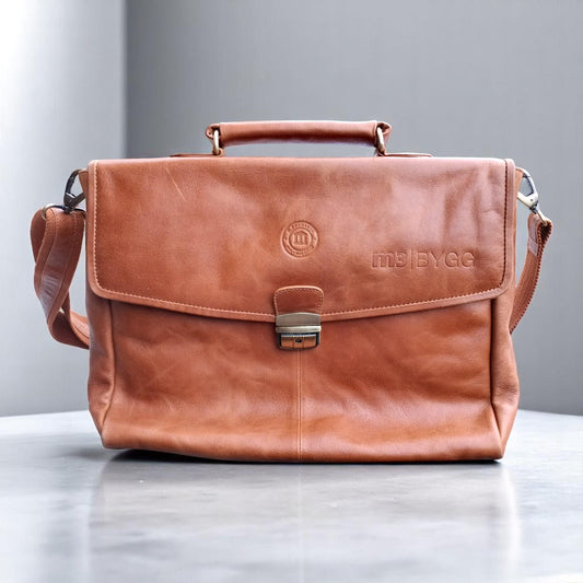 Vintage dbramante1928 Handmade Leather Laptop Bag Briefcase M3 Bygg Limited Edition