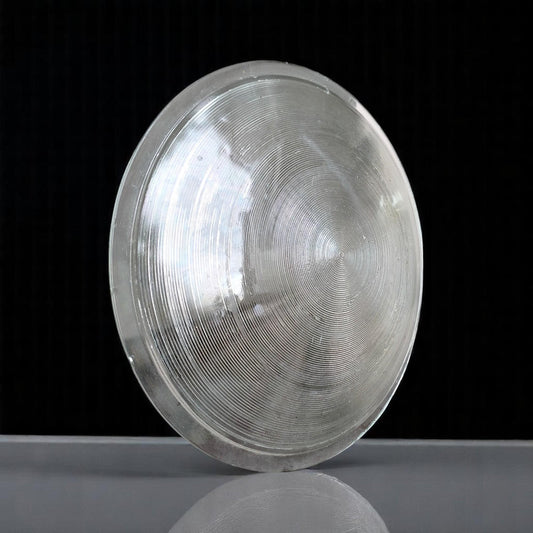 Large Soviet Industrial Glass Lamp Shade 1970s Russia Vintage Loft Lighting Lens