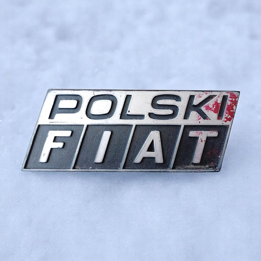 Original POLSKI FIAT Emblem | Polish Fiat Vintage Classic Car Badge | PRL Era Collectible | Restoration Part | Retro Garage Decor