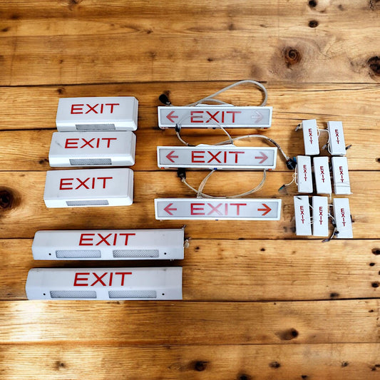 Boeing 757 Authentic EXIT Signage LED Airplane Sign Vintage Aircraft Lighting 1990s Grimes Goodrich Aviation Collectible Industrial Lamp
