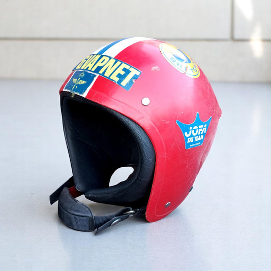 Vintage JOFA Ski Team Helmet – Sweden Military Style FLYGVAPNET Decor – Used Retro Collectible