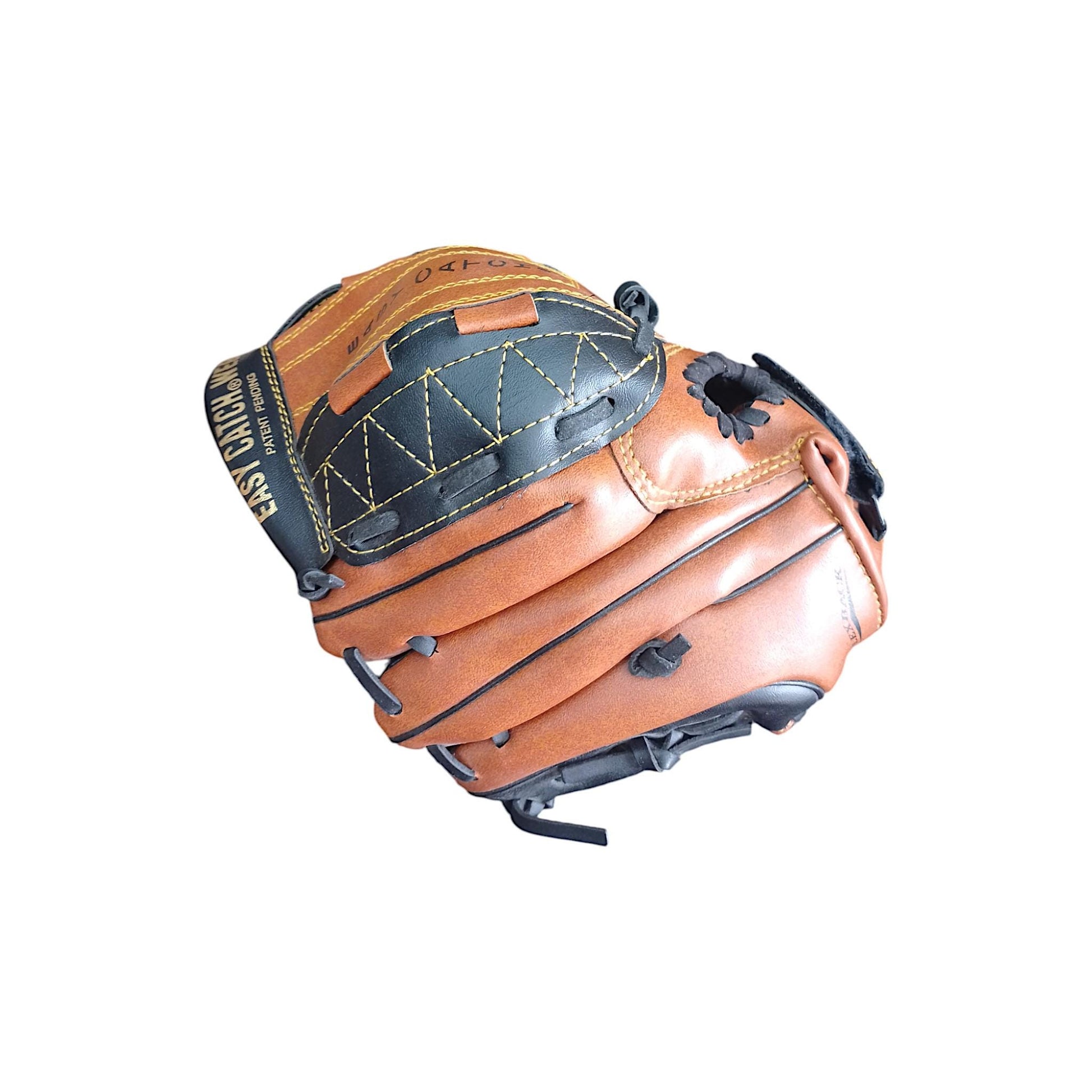 Wilson A2450 EZ Catch T-Ball Glove – 10" Youth Baseball Mitt – Dual Finger Power Web – Brown/Black