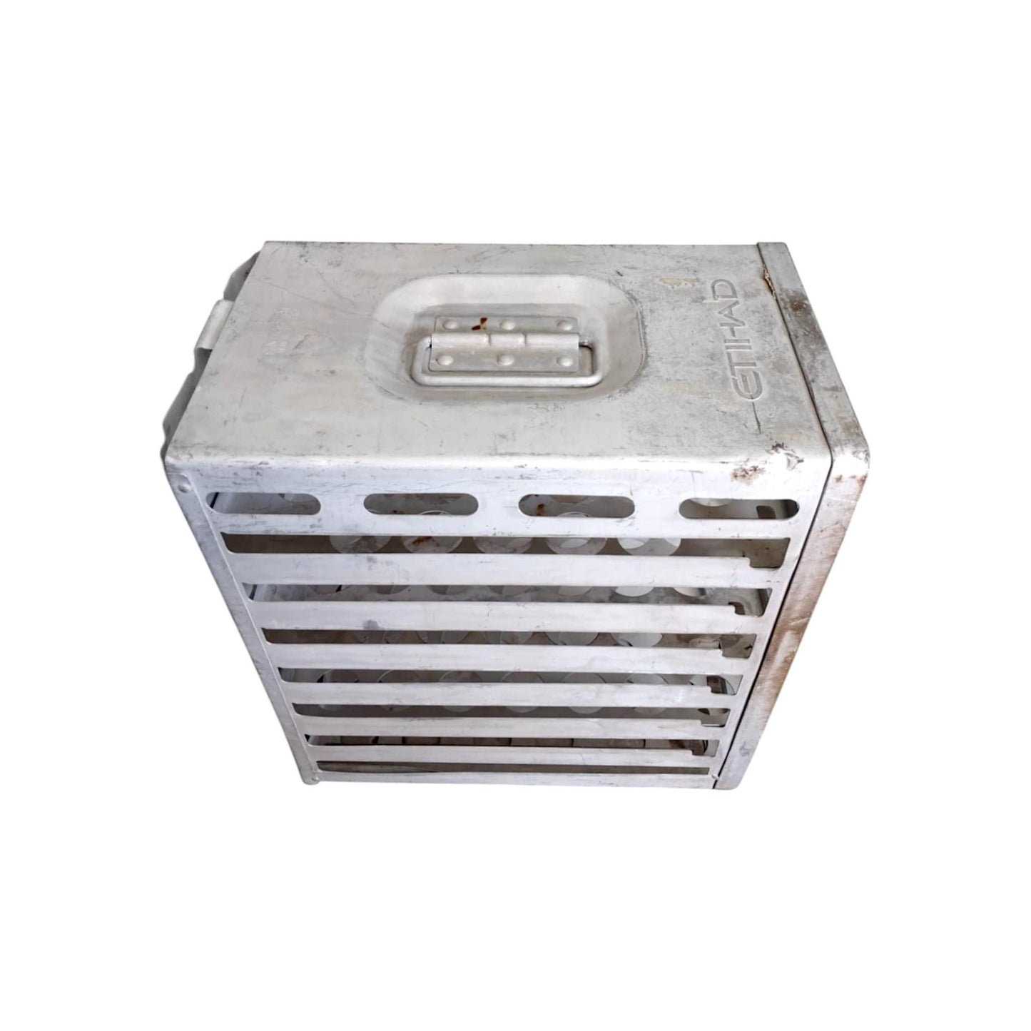 Original Etihad Airline Galley Container – Vintage Aircraft Oven Rack – Industrial Storage Box – Aviation Decor