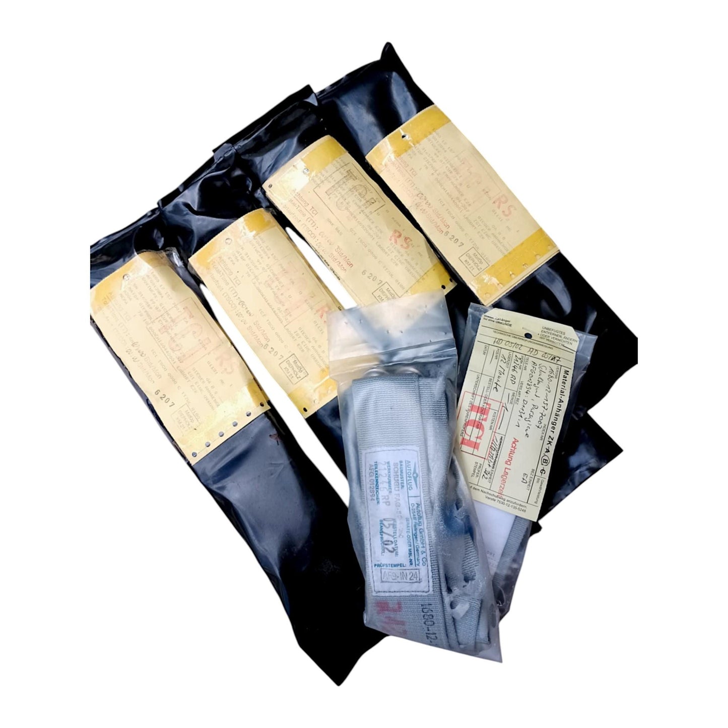 Set of 5 to 50 Bell UH-1D Huey Helicopter Shoulder Straps AUTOFLUG NOS Military Aviation Seat Belts