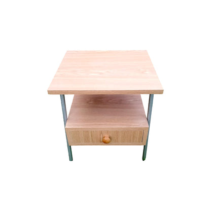 Vintage Industrial Nightstand Mid-Century Polish Military End Table PRL 1960s