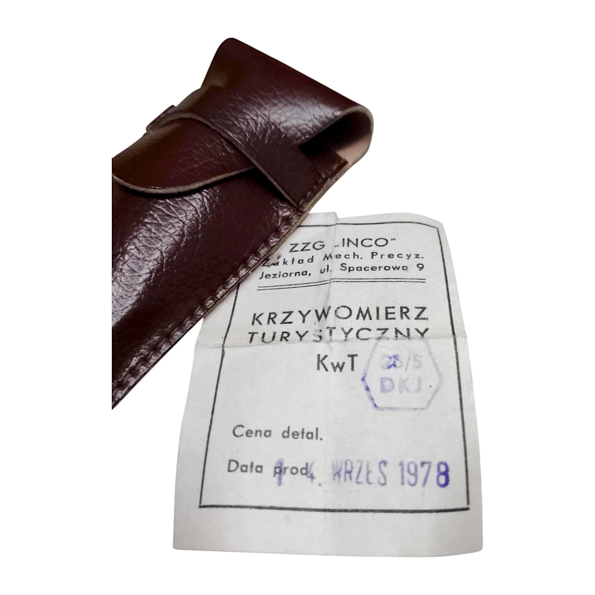 Vintage Map Measurer Curvimeter with Leather Case New Old Stock Poland 1970s Military Surplus