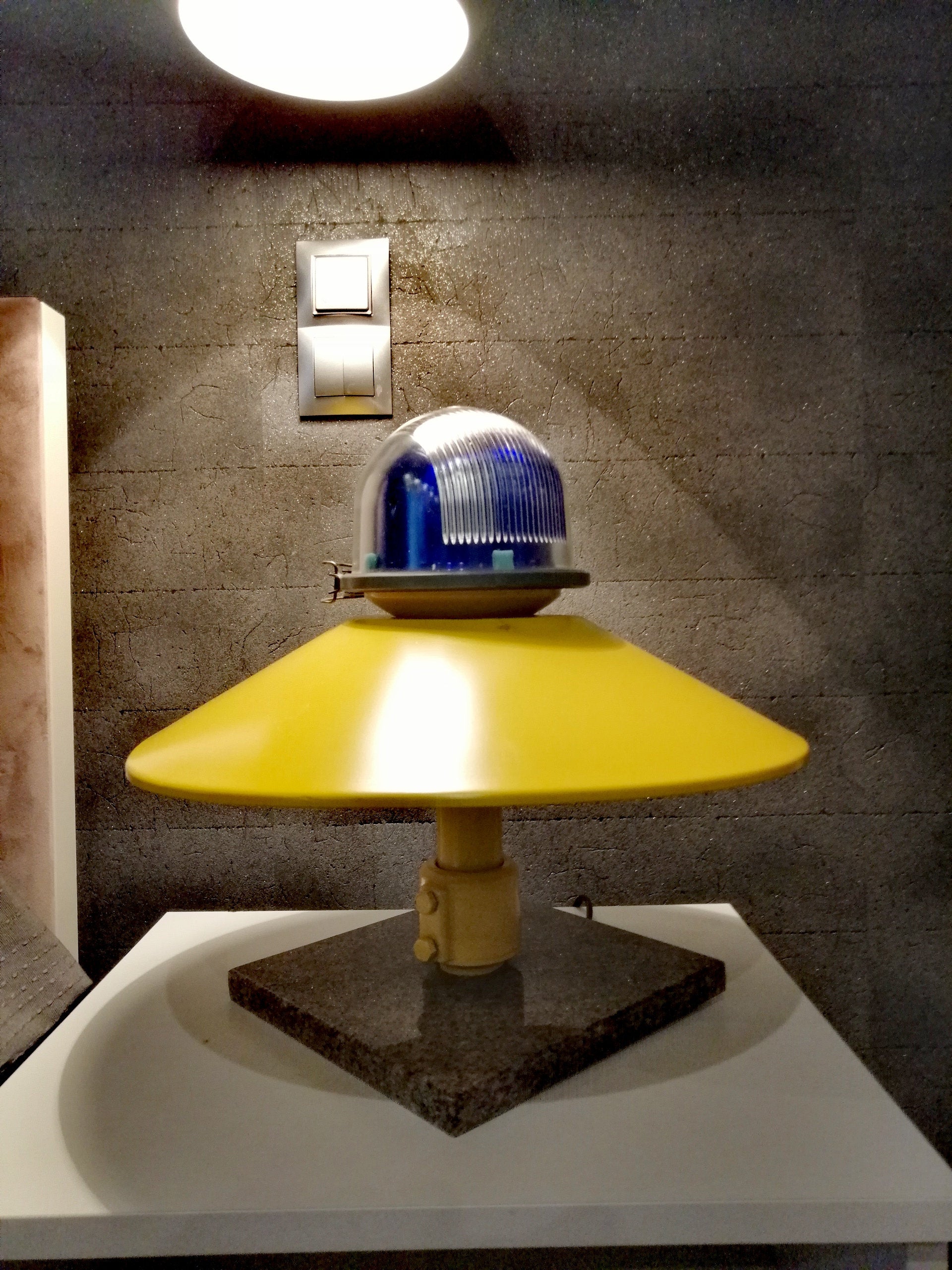 Vintage Airport Lamp | Taxiway Lamp by Tesla, Czechoslovakia, Restored - Industrial Aviation Design