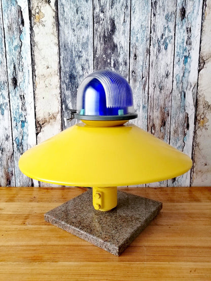 Vintage Airport Lamp | Taxiway Lamp by Tesla, Czechoslovakia, Restored - Industrial Aviation Design