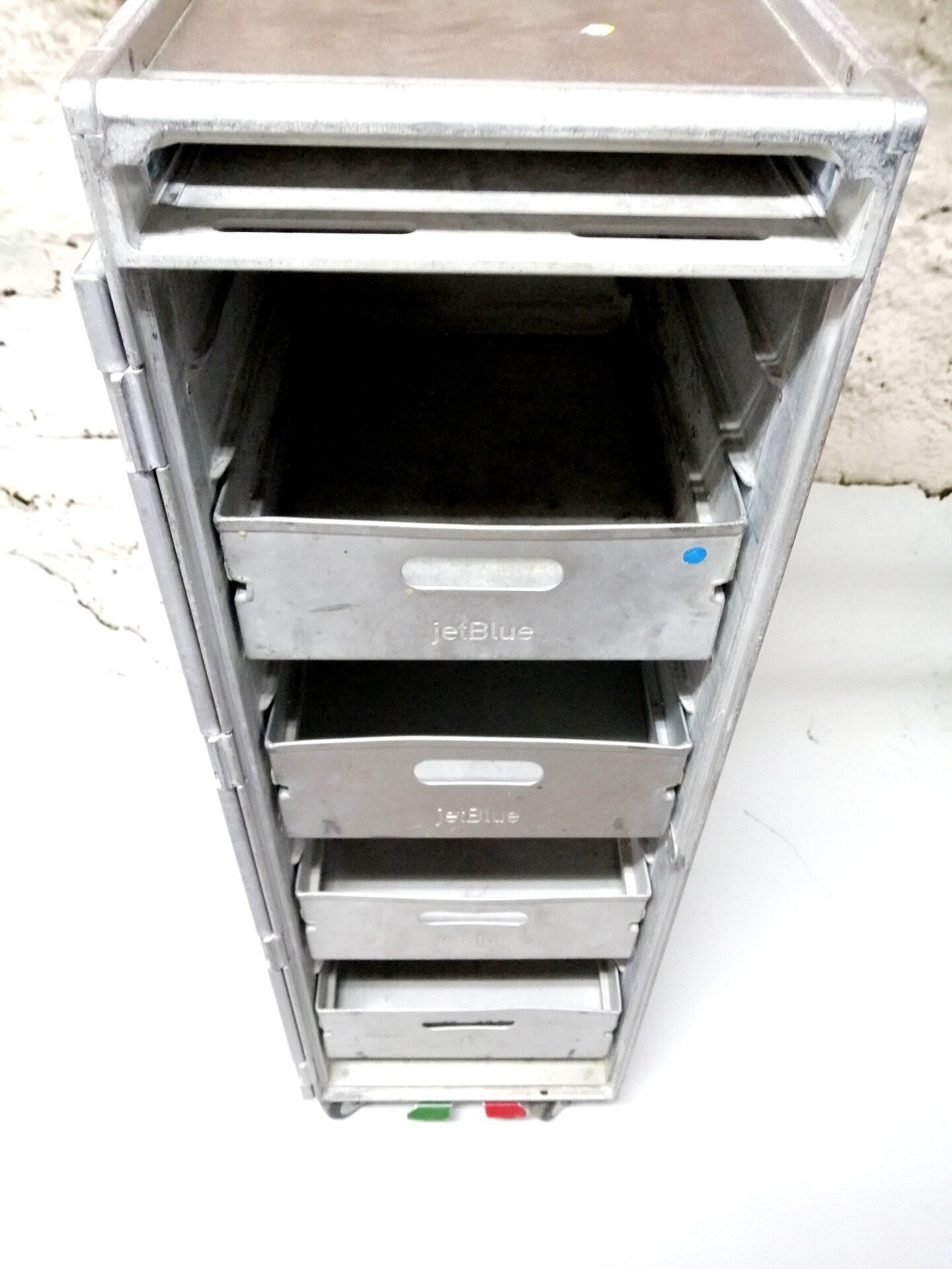 Original JetBlue Airplane Drawers, Airline Storage Containers, Aircraft Boxes for Atlas Airline Carts & Airplane Containers