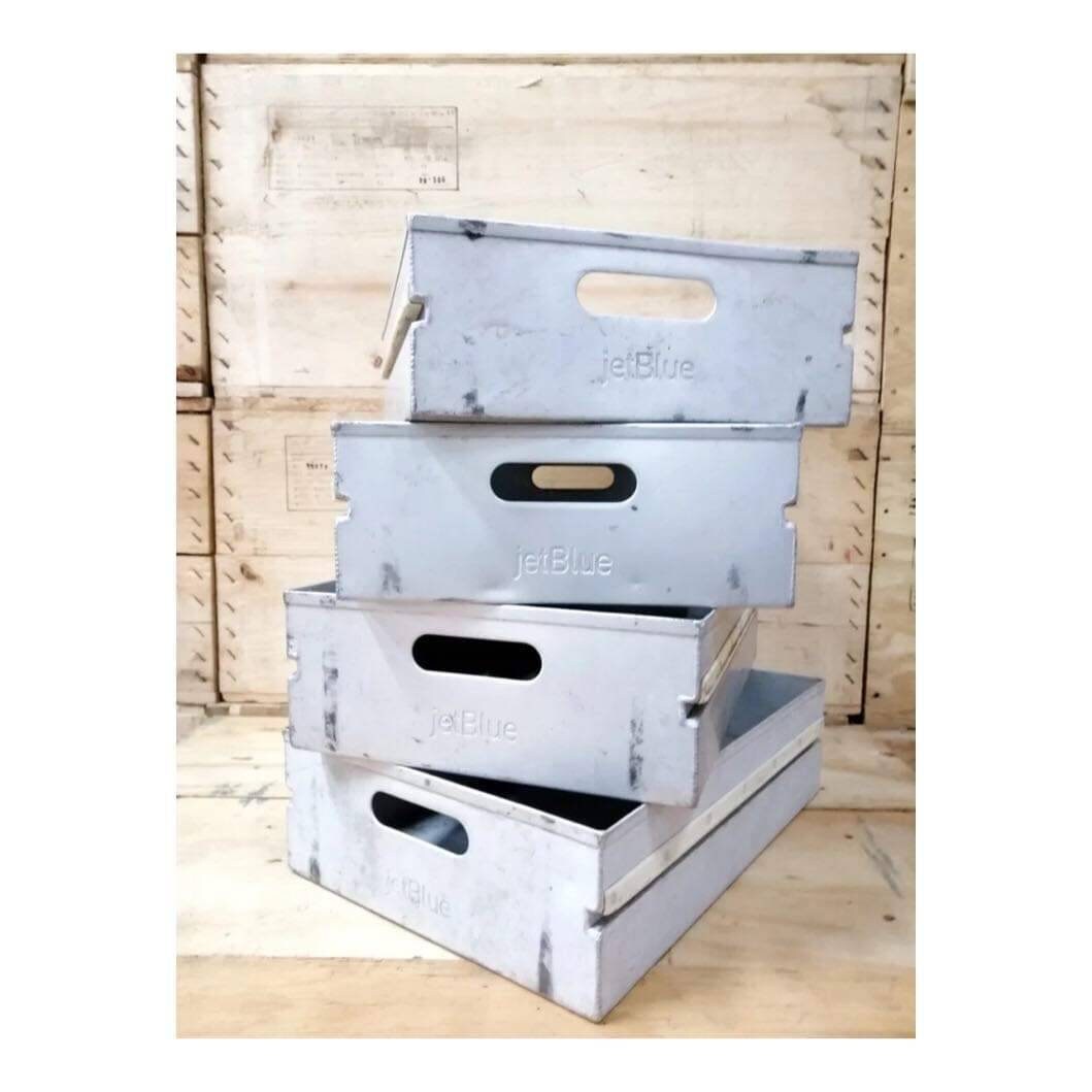 Original JetBlue Airplane Drawers, Airline Storage Containers, Aircraft Boxes for Atlas Airline Carts & Airplane Containers