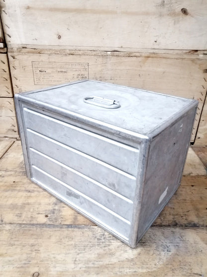 Air Europe (Italy) Original Vintage Airline Galley Box, Aircraft Storage Container, Industrial Cabinet, Night Stand