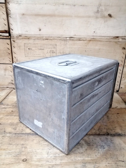 Air Europe (Italy) Original Vintage Airline Galley Box, Aircraft Storage Container, Industrial Cabinet, Night Stand