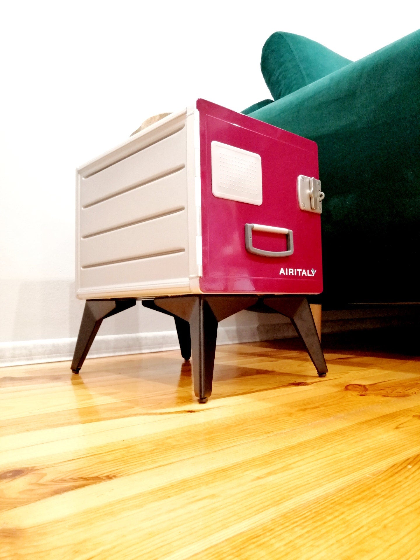 Brand New Air Italy Airline Galley Storage Box as Side Table, Storage Cabinet, Aviation Design