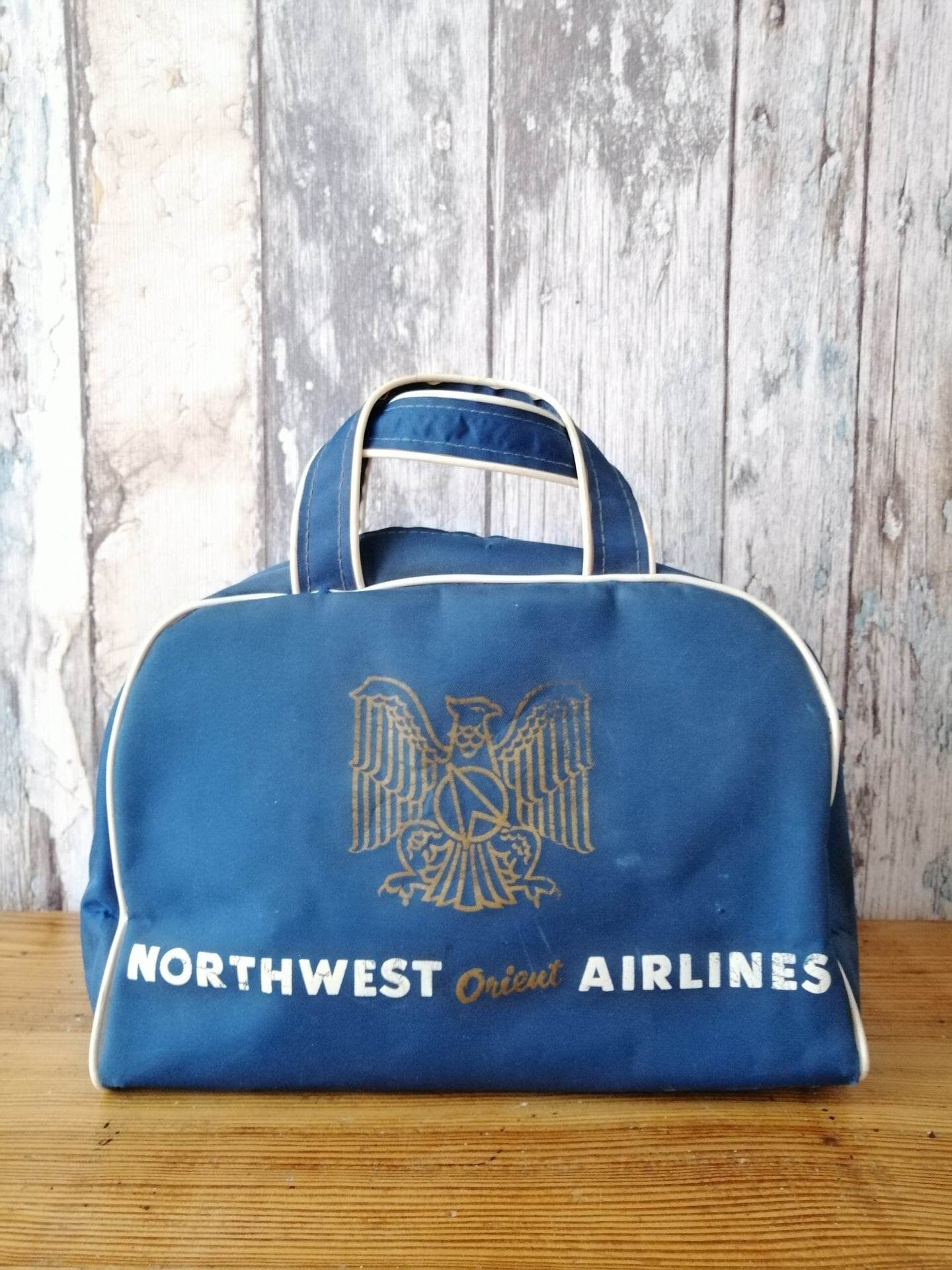 Nortwest Orient Airlines Vintage Flight Bag Carry On Bag