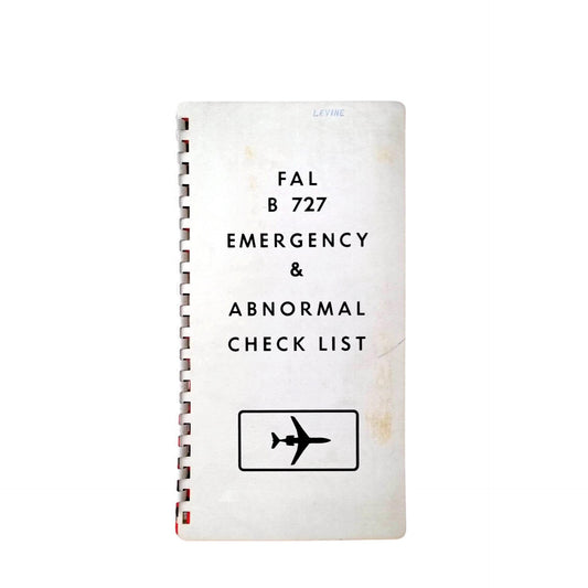 FAL Boeing 727 Original Emergency & Abnormal Checklist 1968