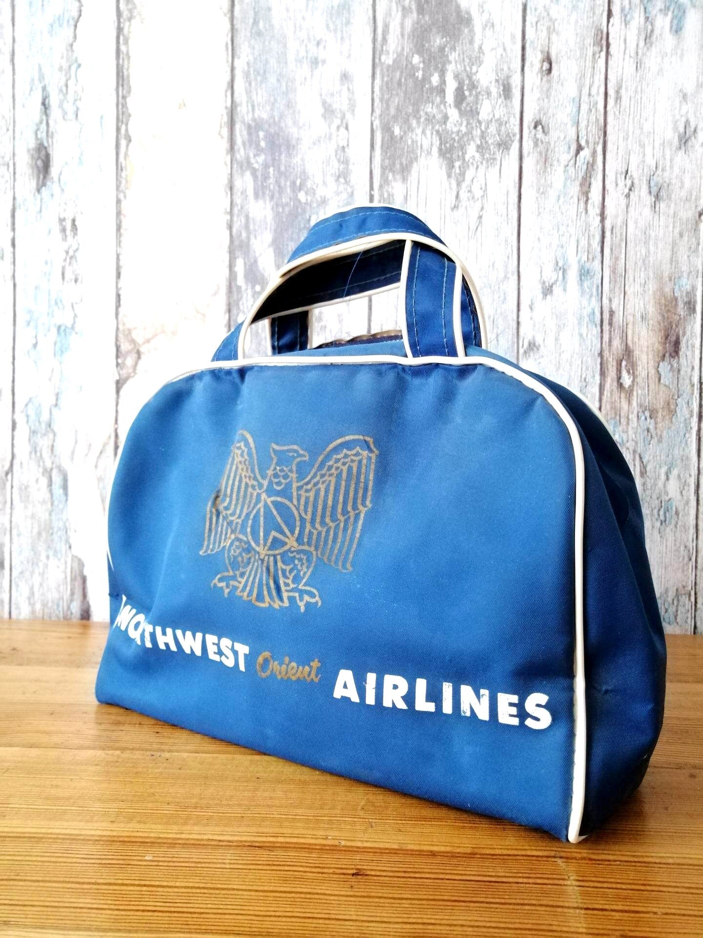Nortwest Orient Airlines Vintage Flight Bag Carry On Bag