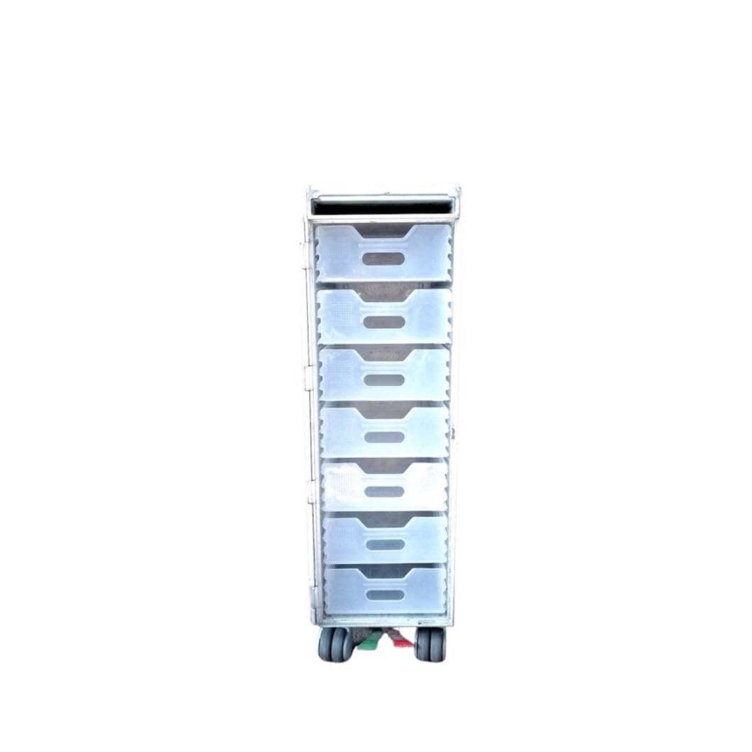 Lot of 7 Brand New ATLAS Airplane Drawers, EGRET, Airline Storage Containers, Aircraft Boxes for Atlas Airline Carts & Airplane Containers