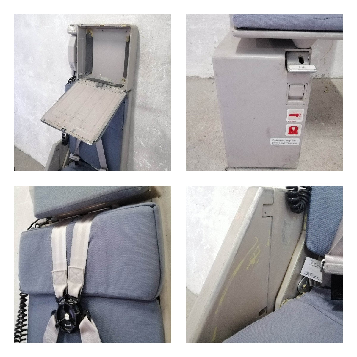 Airbus A320 Authentic Cabin Crew Jump Seat from Cathay Dragon, Flight Attendant Seat, Aviation Furnitures