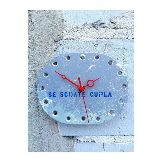 Aviation Clock, Aircraft Clock Upcycled from Mikoyan-Gurevich MiG-21R Fishbed 1503 Panel | Aircraft Panel Fuselage Skin
