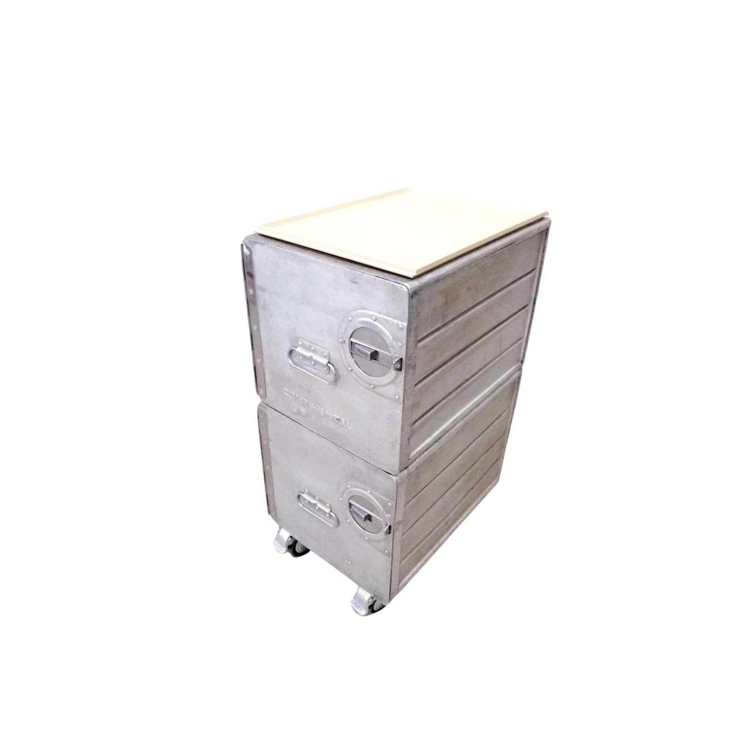 Continental Airlines Galley Boxes Upcycled to Aviation Cabinet, Aircraft Side Table, Airline Cart