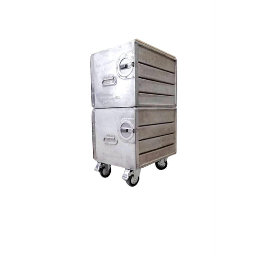 Continental Airlines Galley Boxes Upcycled to Aviation Cabinet, Aircraft Side Table, Airline Cart